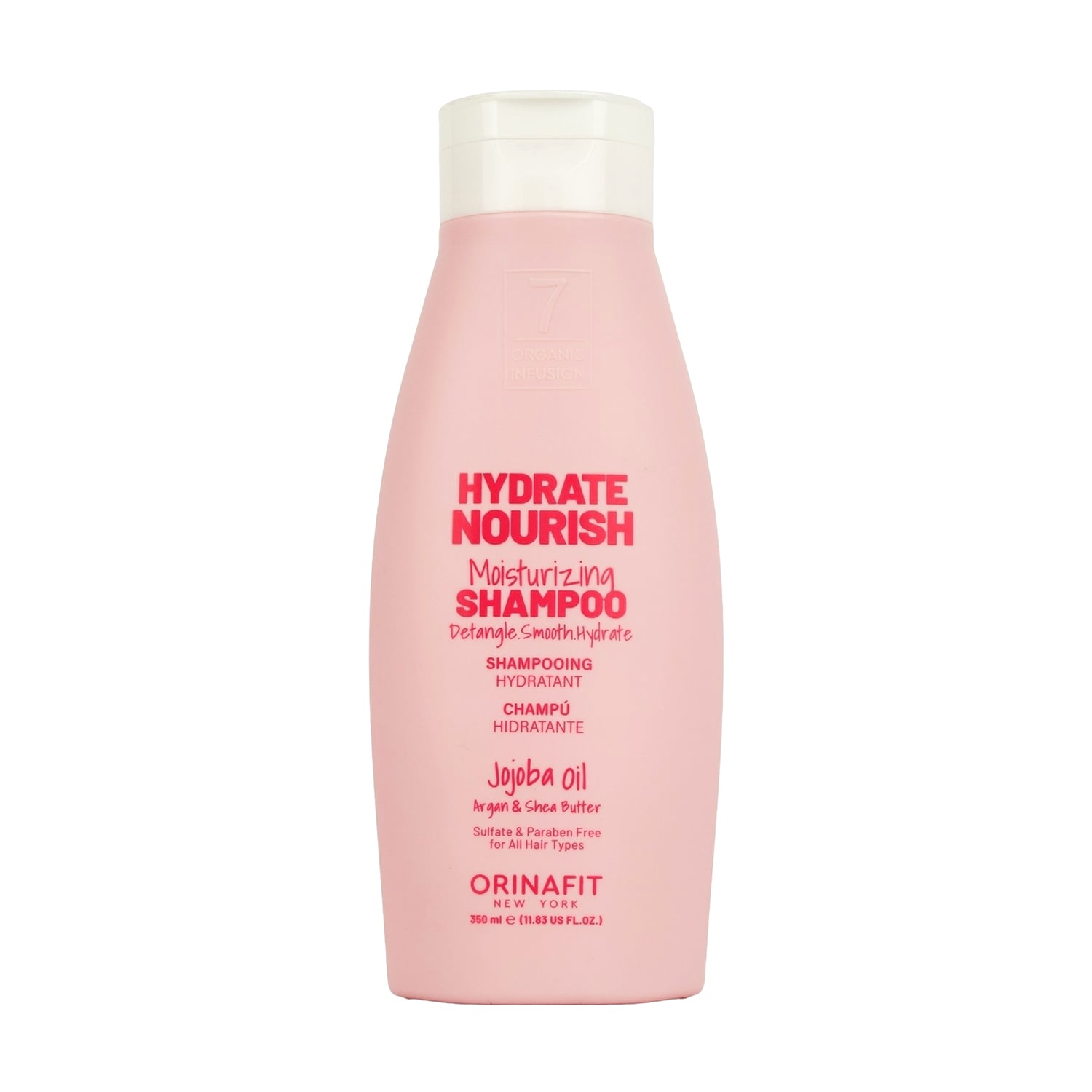 Зволожувальний шампунь для волосся Orinafit Hydrate Nourish Moisturizing Shampoo, 350 мл